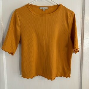 Fall-muted orange crop-top